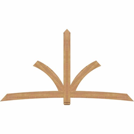 Ekena Millwork Davenport Timber Gable Bracket, Western Red Cedar, 108"W x 58"H x 1 1/2"D x 5 1/2"F, 13/12 Pitch GBW108X58X0206DAV00SWR